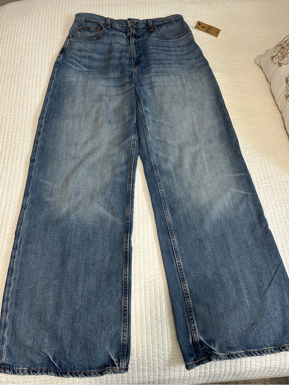 Polo by Ralph Lauren Medium Blue Wide-Leg Jeans - Picture 4 of 11